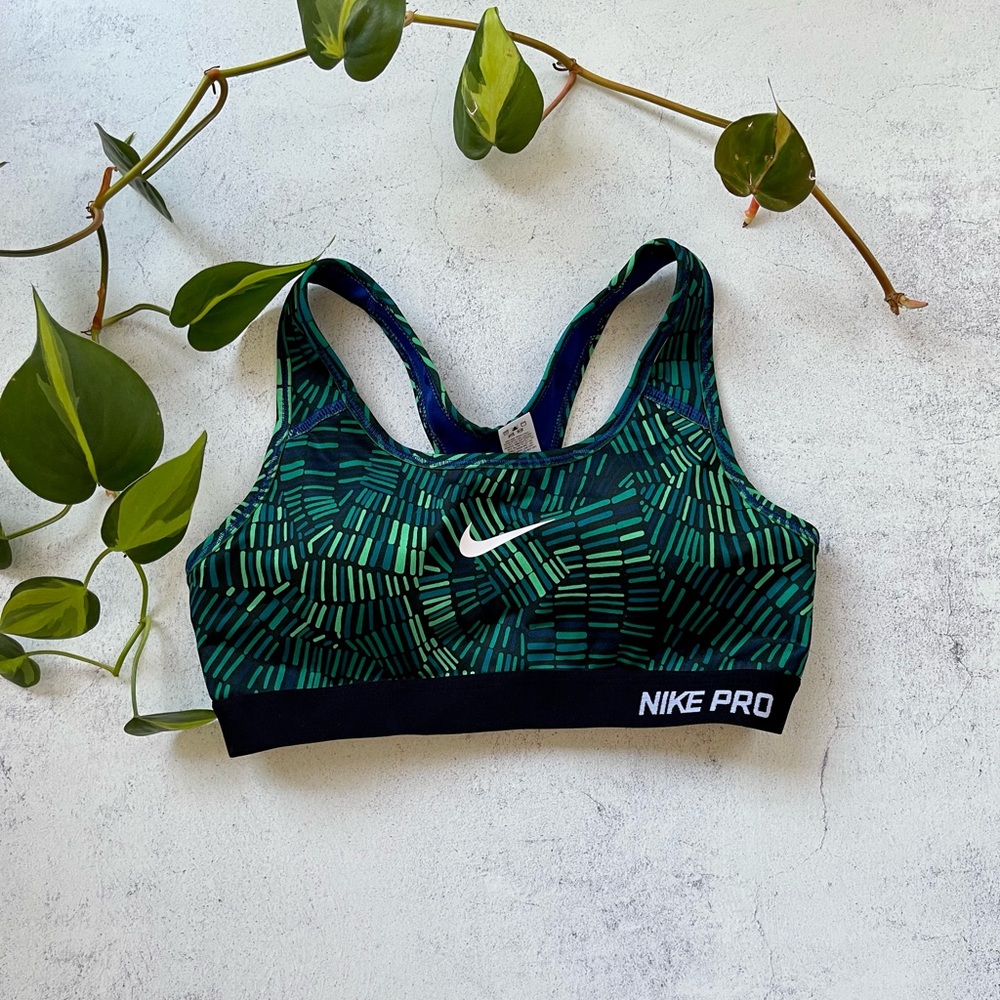 Nike Pro Classic Padded Tidal Sports Bra, Small